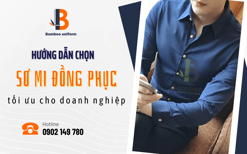 Áo sơ mi đồng phục xanh dương đậm