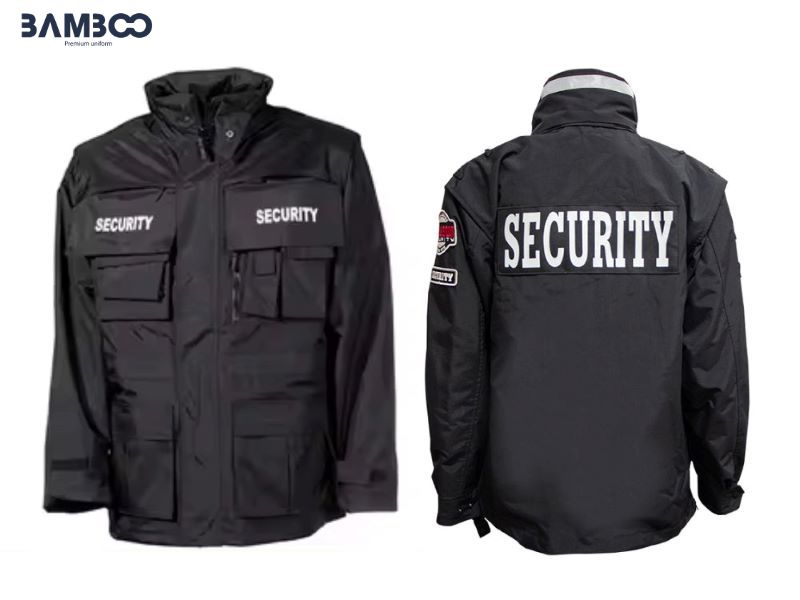 Áo khoác bảo vệ chuyên nghiệp có thêu dòng chữ SECURITY