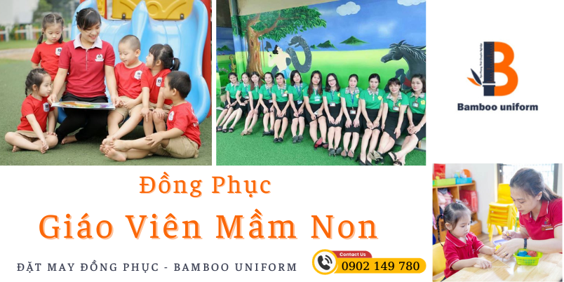 Dong phuc ao thun cho giao vien mam non