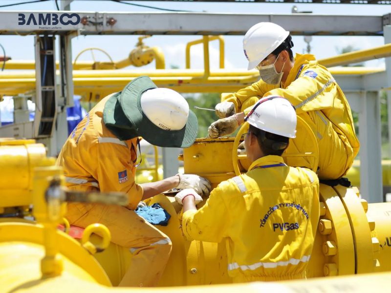 Đồng phục công nhân dầu khí màu vàng