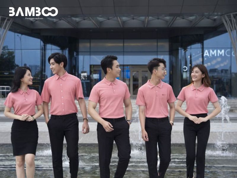 Đồng phục hồng doanh nghiệp thanh lịch, tạo thiện cảm, nâng tầm thương hiệu và sự chuyên nghiệp