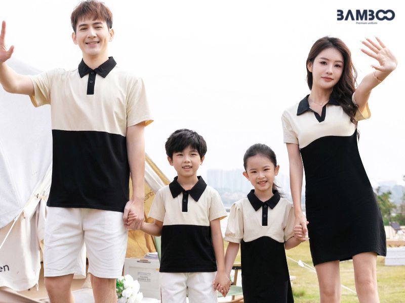 Áo gia đình có cổ