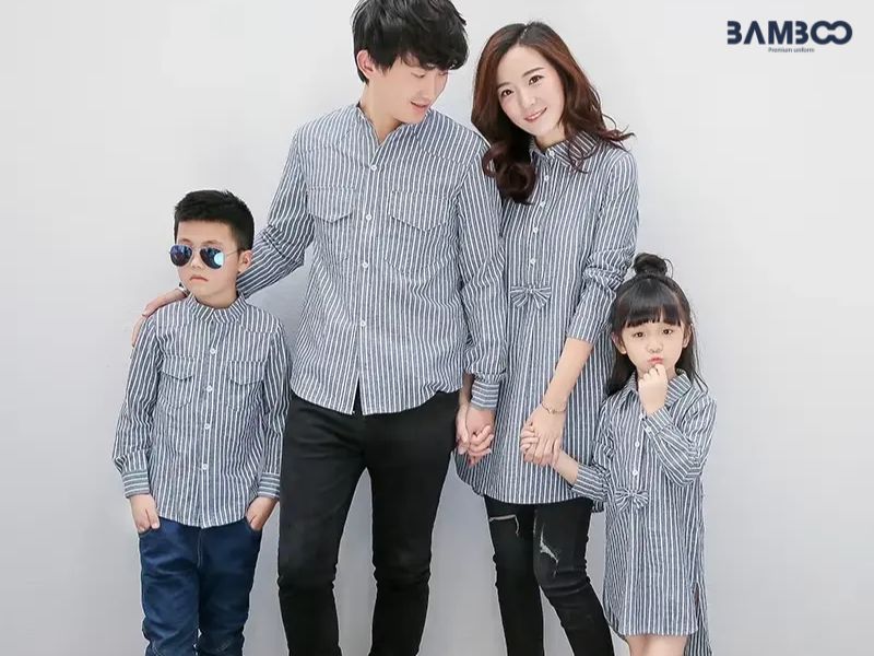 Đồng phục áo sơ mi gia đình