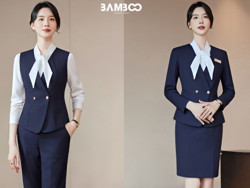 Sự kết hợp áo sơ mi cùng chân váy hoặc quần tây tạo vẻ hiện đại, chuyên nghiệp