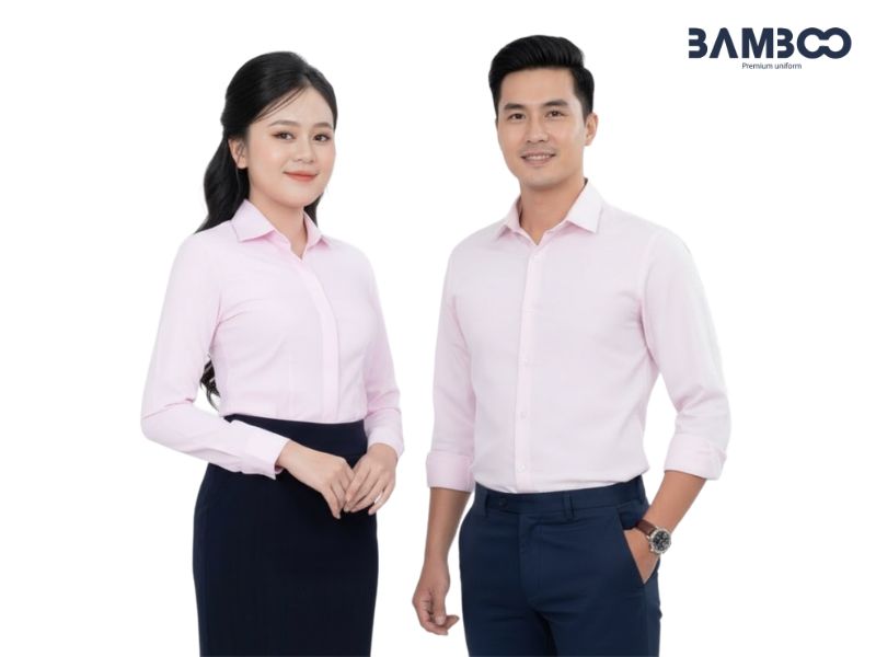 Đồng phục sơ mi gọn gàng, tinh tế, thoáng mát, ít nhăn