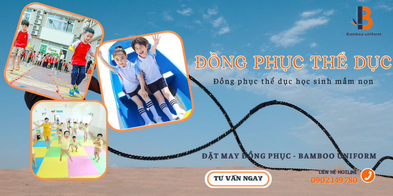 Dong phuc the duc hoc sinh mam non
