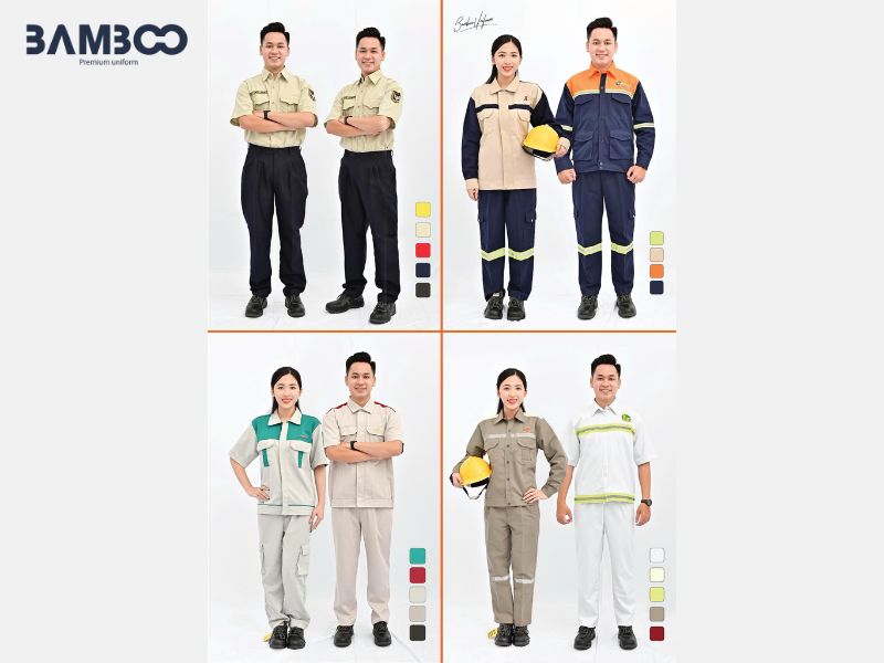 Đồng phục quần áo rời linh hoạt, tiện dụng, giá 200.000–800.000 VNĐ/bộ tùy chất liệu