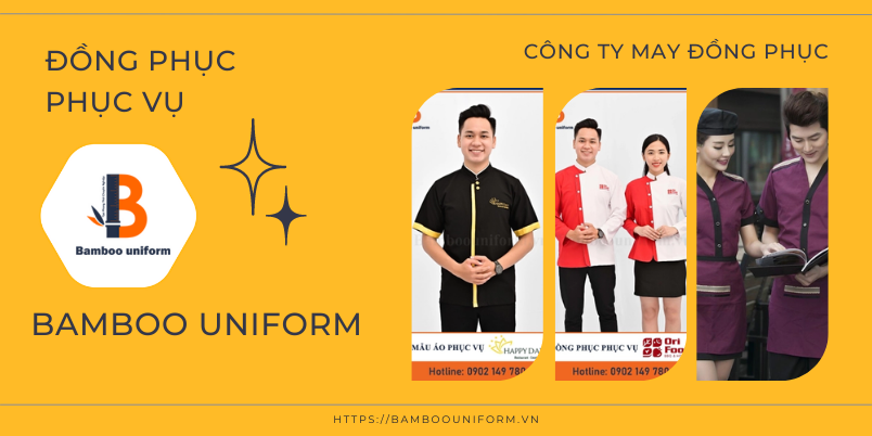 Bộ đồng phục bao gồm áo sơ mi hoặc áo thun, quần tây, chân váy, tạp dề và các phụ kiện đi kèm