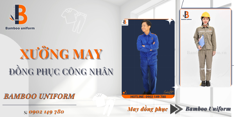 Gioi thieu xuong may dong phuc cong nhan Bamboo Uniform