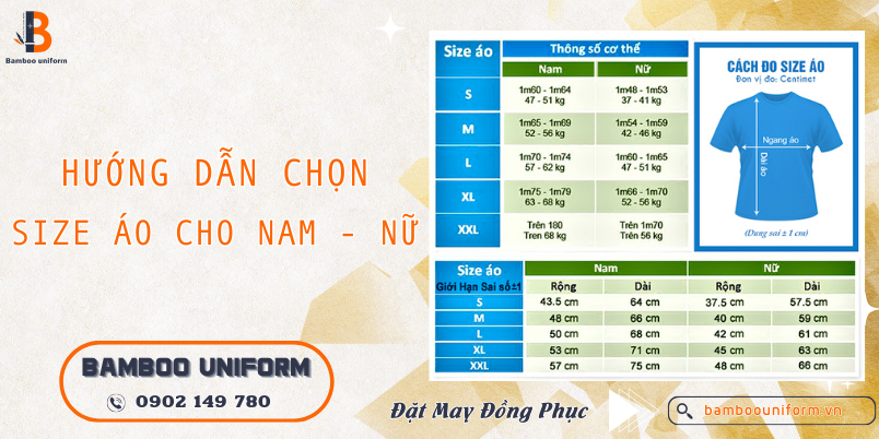 Huong dan cach chon size ao phu hop