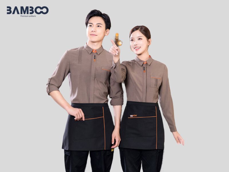 May áo sơ mi đồng phục nhà hàng cần chọn vải thoáng, thiết kế tinh gọn