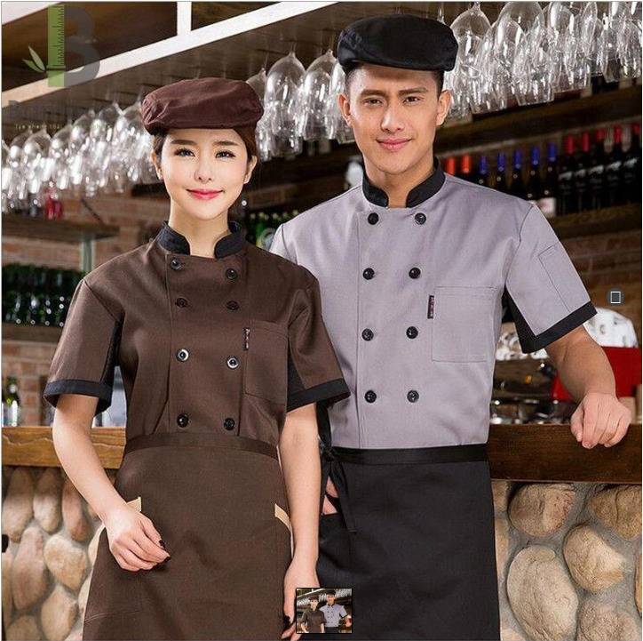 Áo bếp tím nhạt phong cách hiện đại và chuyên nghiệp