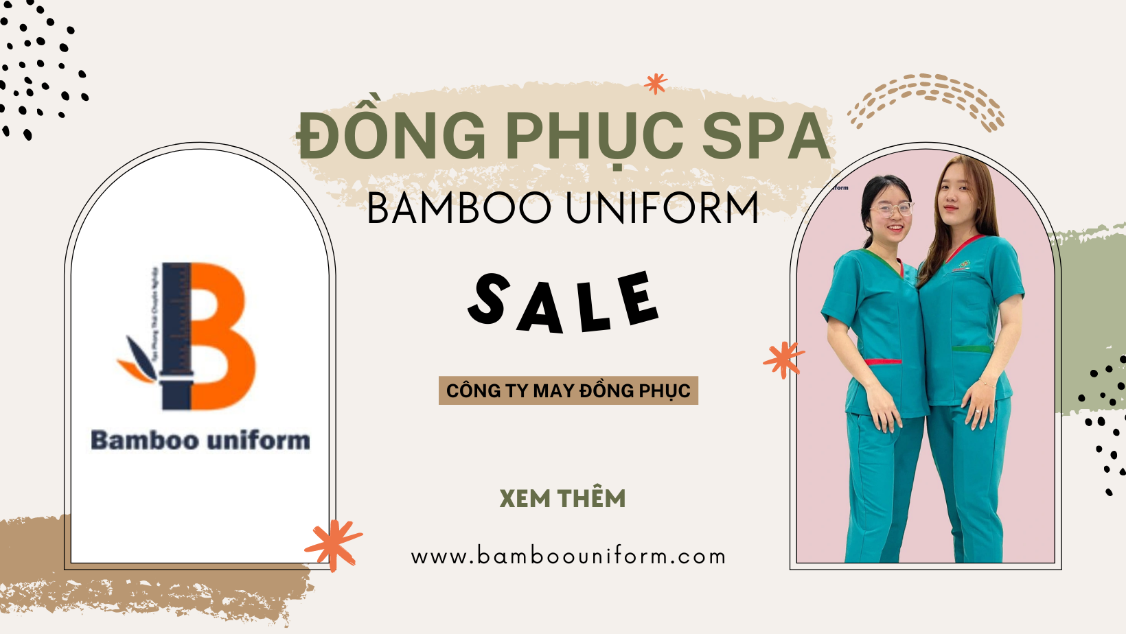 Mau dong phuc Spa co chu V