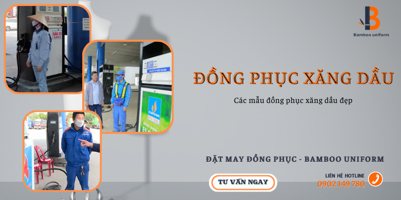 Mau dong phuc nhan vien cay xang