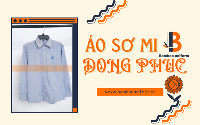 Mẫu áo sơ mi xanh dương nhạt họa tiết kẻ sọc dọc màu trắng