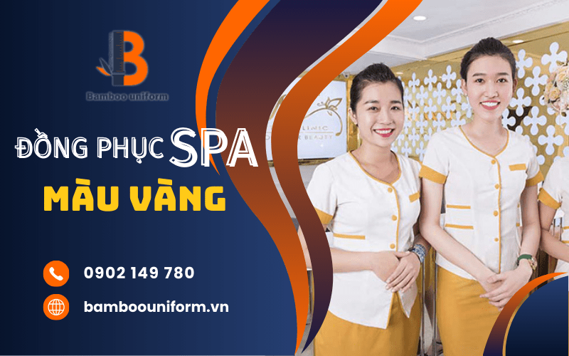 đồng phục spa màu vàng
