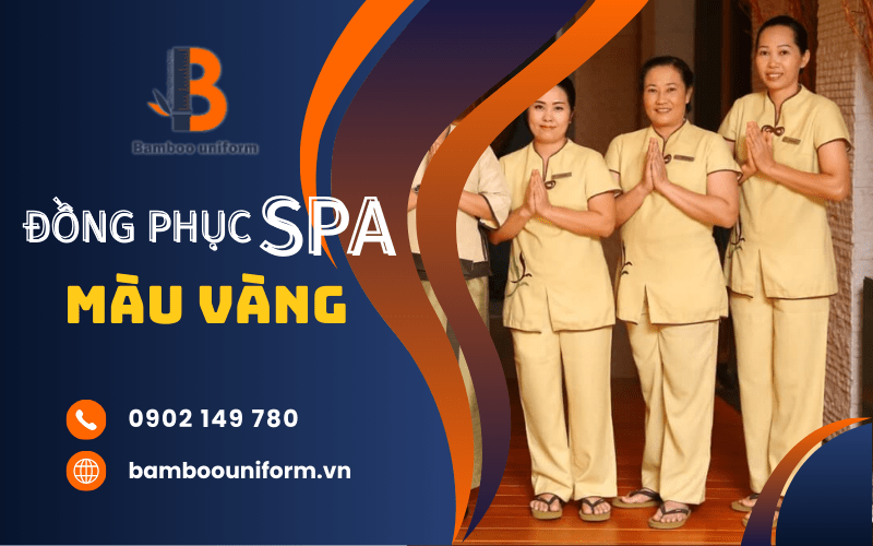 đồng phục spa màu vàng