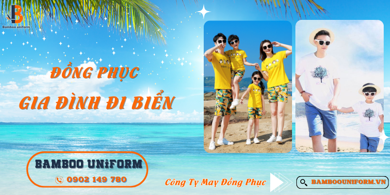 Mau quan ao gia dinh di bien 4 nguoi