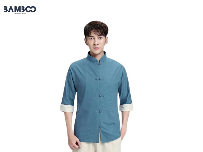 May đồng phục spa nam phong cách dưỡng sinh