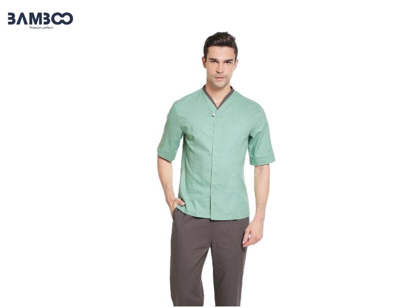 May đồng phục spa nam phong cách Hàn Quốc