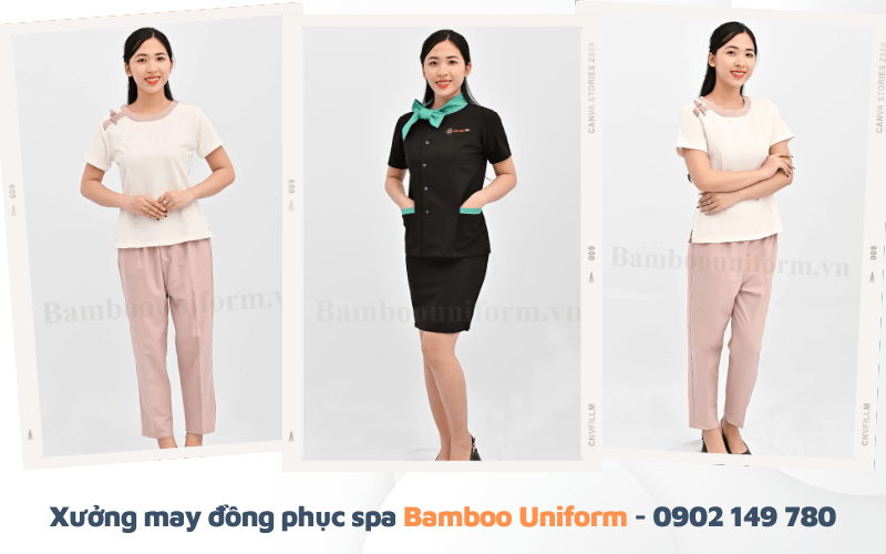 may đồng phục spa