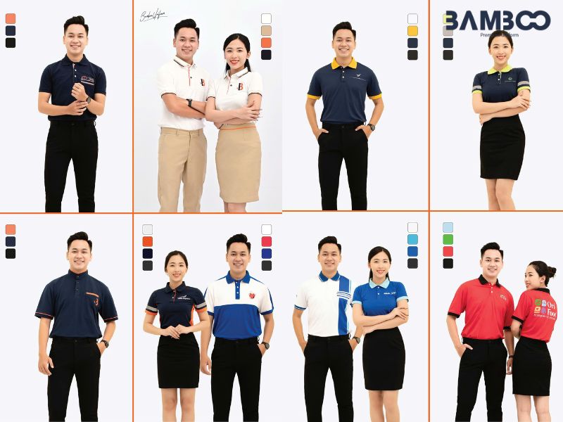 Bamboo Uniform may đồng phục đa dạng mẫu mã, đáp ứng mọi ngành nghề