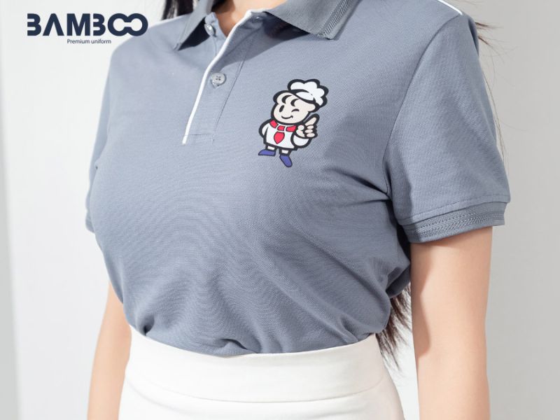 Polo đồng phục xám xanh