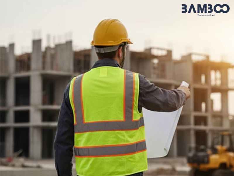 Quần áo phản quang cho công nhân xây dựng và kỹ sư