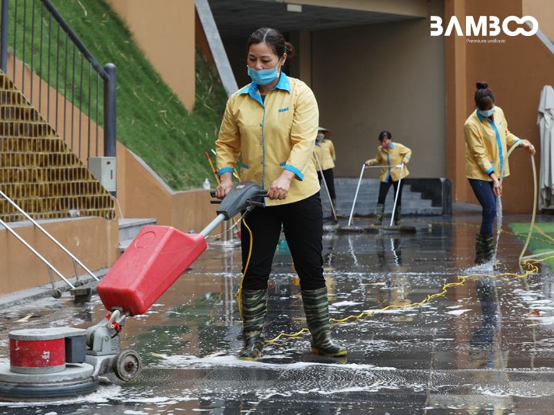Đồng phục công nhân vệ sinh bệnh viện