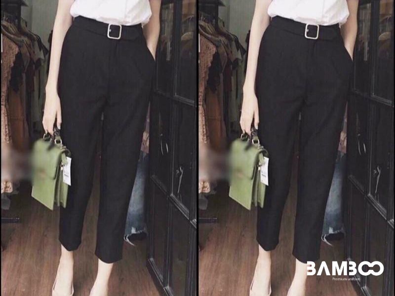 Quần tây đồng phục đen nữ