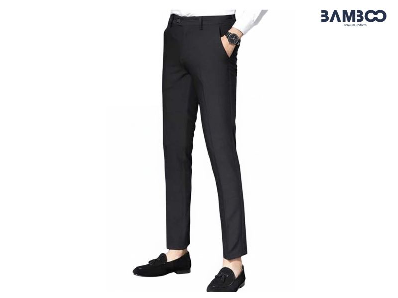 Quần tây nam đen ống đứng