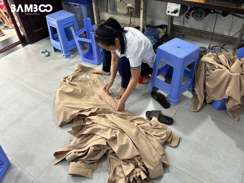 Quy trình may đồng phục bảo vệ theo yêu cầu