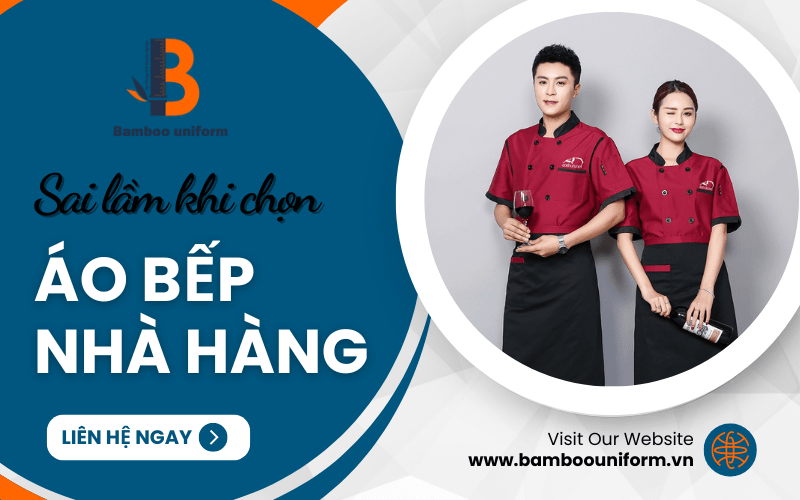 Bộ đôi đồng phục bếp trắng tinh tế, gọn gàng