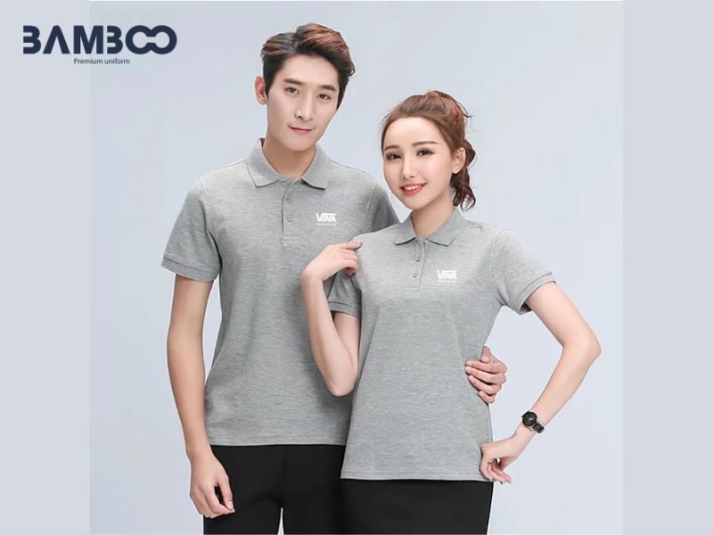 Áo đồng phục màu xám mang vẻ chuyên nghiệp, hiện đại và gắn kết tập thể