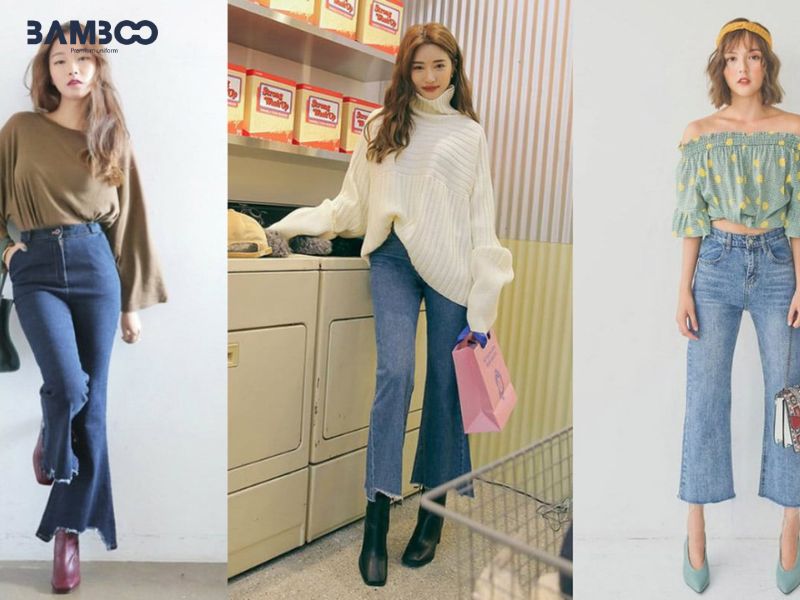 Quần jean ống suông nữ form dáng rộng đặc trưng, khéo léo che đi khuyết điểm đôi chân, mang lại cảm giác dễ chịu