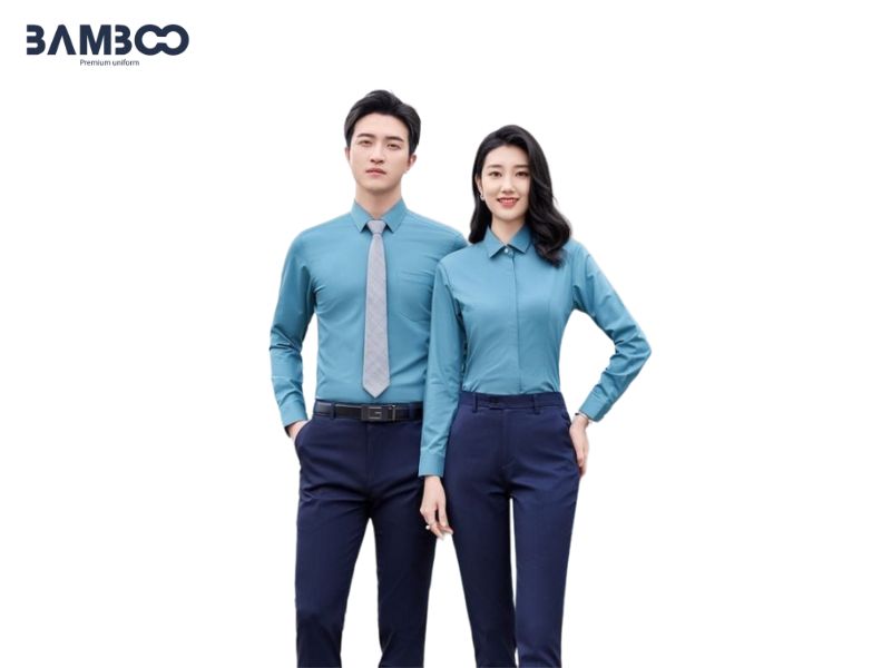 Áo sơ mi tay dài trơn màu