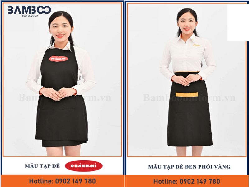 Tạp dề đen sang trọng và sạch sẽ