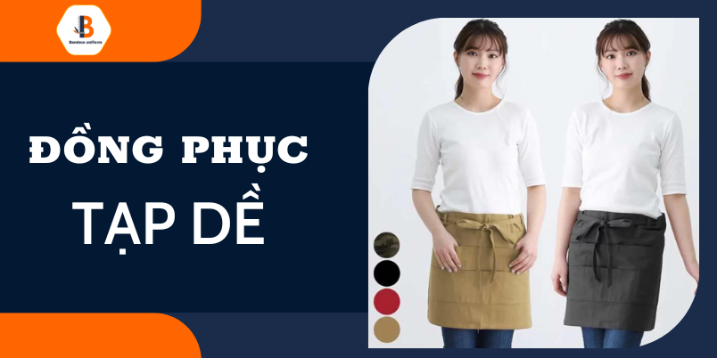 Tạp dề eo có thiết kế ngắn, tạo sự tiện lợi cho người mặc
