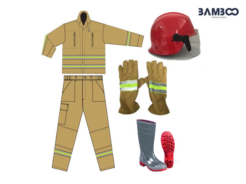 Tay áo kèm dải phản quang rộng tăng khả năng nhận diện trong không gian tối hoặc khi có khói dày đặc