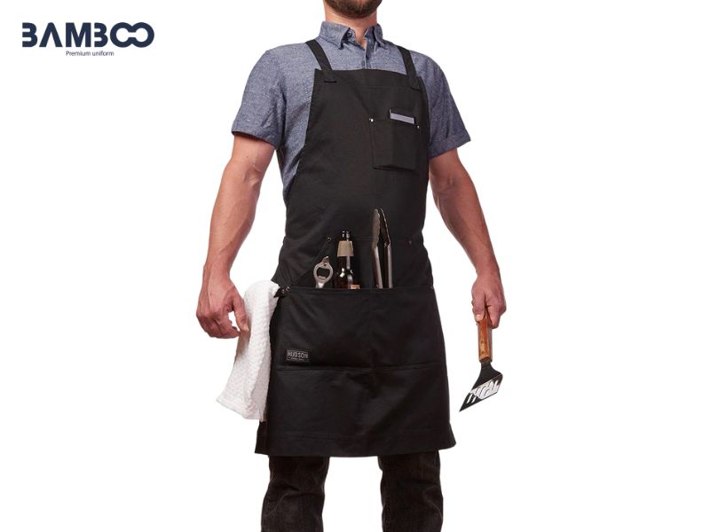 Tạp dề đầu bếp cho nhà hàng tích hợp hệ thống túi đa năng
