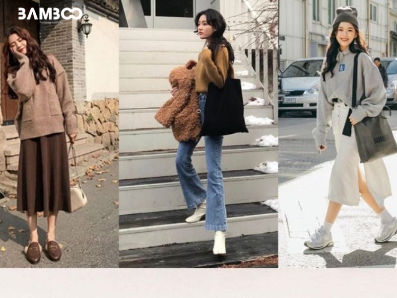 Tips phối áo đồng phục đẹp cho mùa đông ấm áp, chuyên nghiệp