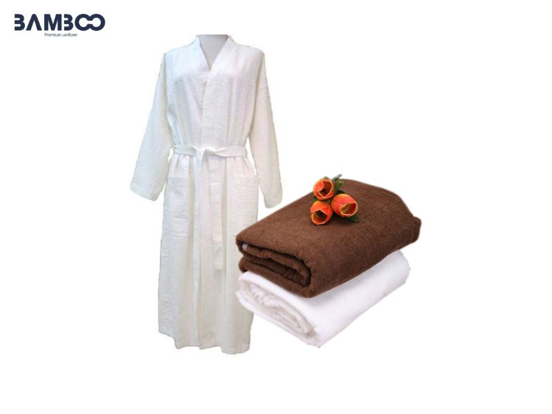 Áo choàng massage mang lại cảm giác thoải mái, thấm hút tốt, bền và chuyên nghiệp