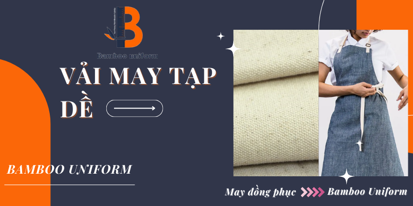 Vải Canvas may tạp dề