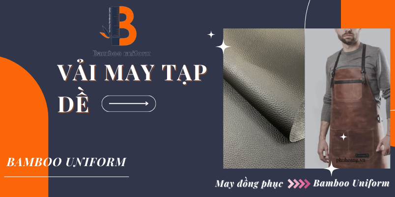 Vải da giả Simili may tạp dề