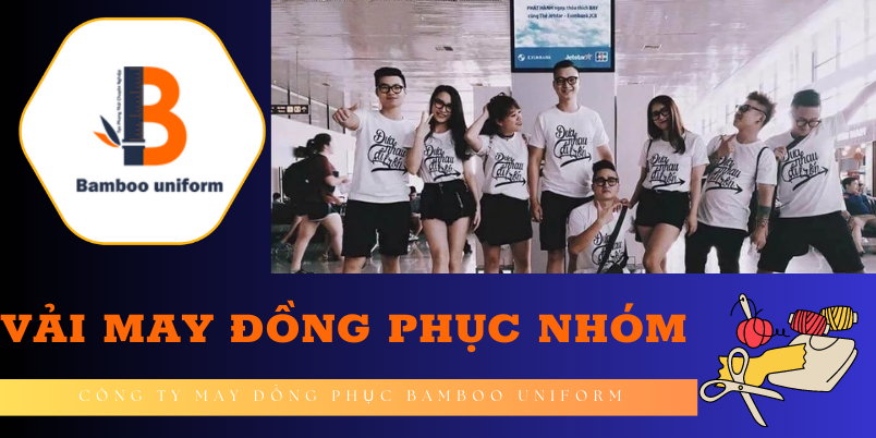 Vai may dong phuc ao nhom