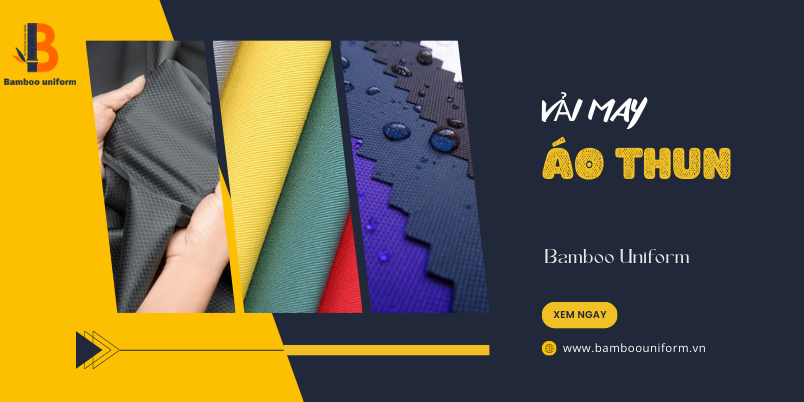 Vai may dong phuc ao thun Polyester