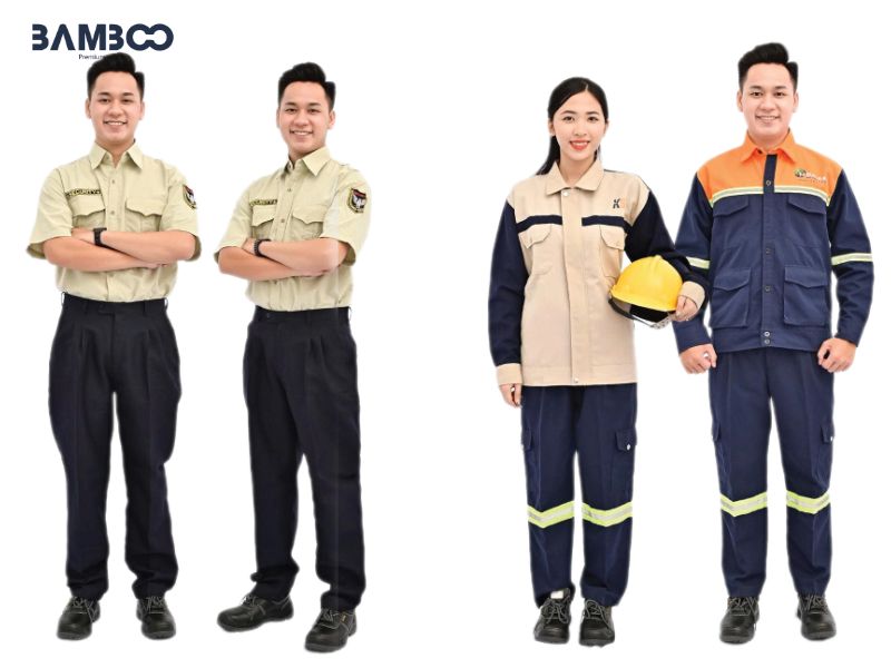 Chất vải may đồng phục công nhân giá rẻ