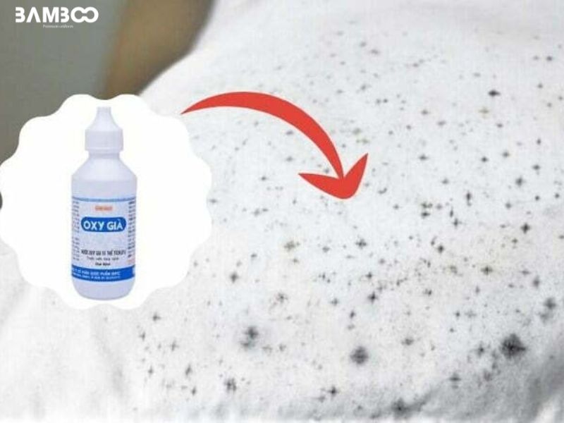 Dùng oxy già loại bỏ vết mốc trên áo