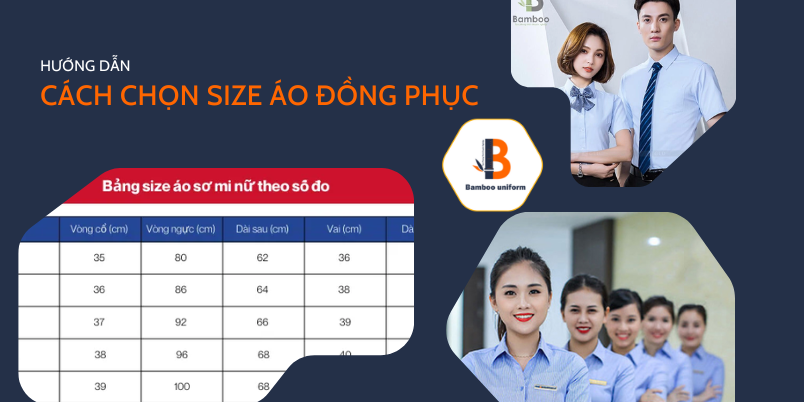Xuong may dong phuc Bamboo Uniform chuan size