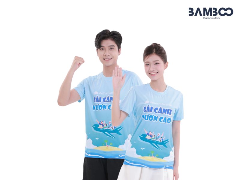 Chi phí áo team building phụ thuộc vải, thiết kế, số lượng và kỹ thuật in